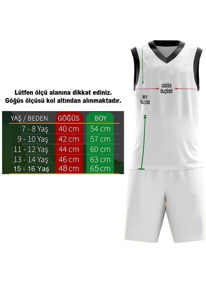 Liggo Blue Kids Basketball Jersey Shorts Set  - Image 3