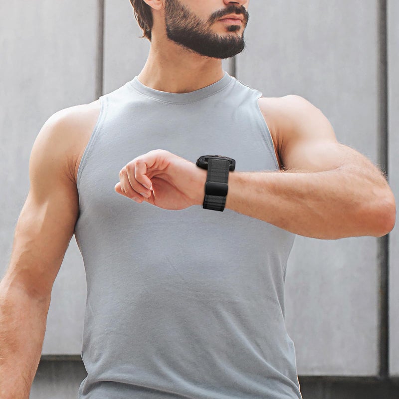 Wowstrap Magnetic Trail Band for Samsung Galaxy Watch Ultra Bands 47mm Men/Women,Lightweight Breathable Soft Fabric Nylon Sport Strap Compatible with Samsung Watch Ultra Band 47 mm Replacement Correa Reloj - Image 4