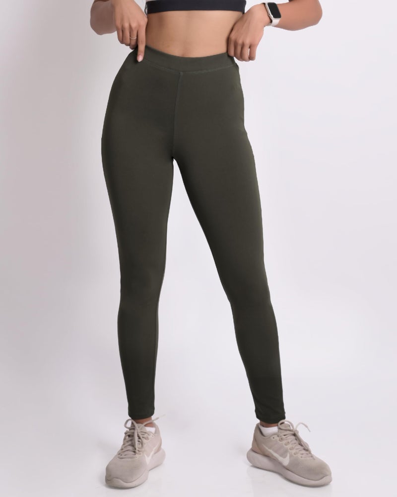 Mehrang Women's Stretch Fit Yoga Pants, Track Pants Stretchable Gym Legging Tights (XL, Olive) - Image 5