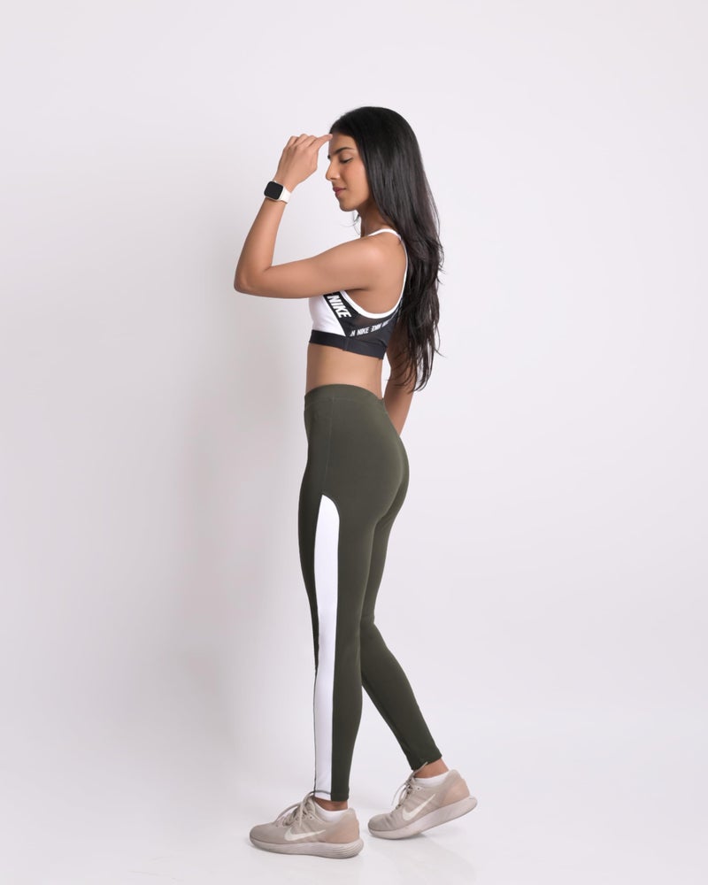 Mehrang Women's Stretch Fit Yoga Pants, Track Pants Stretchable Gym Legging Tights (XL, Olive) - Image 3