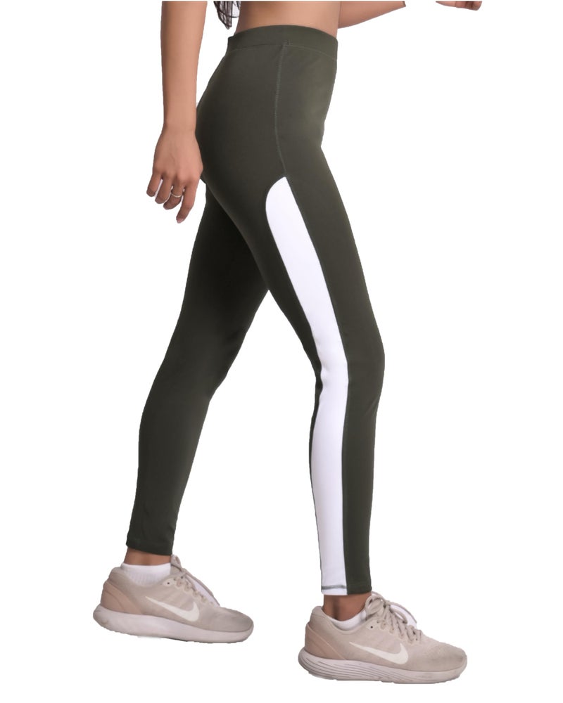 Mehrang Women's Stretch Fit Yoga Pants, Track Pants Stretchable Gym Legging Tights (XL, Olive) - Image 1