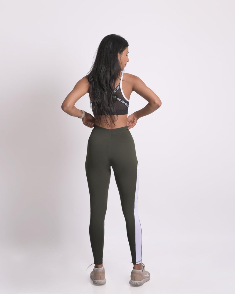 Mehrang Women's Stretch Fit Yoga Pants, Track Pants Stretchable Gym Legging Tights (XL, Olive) - Image 2