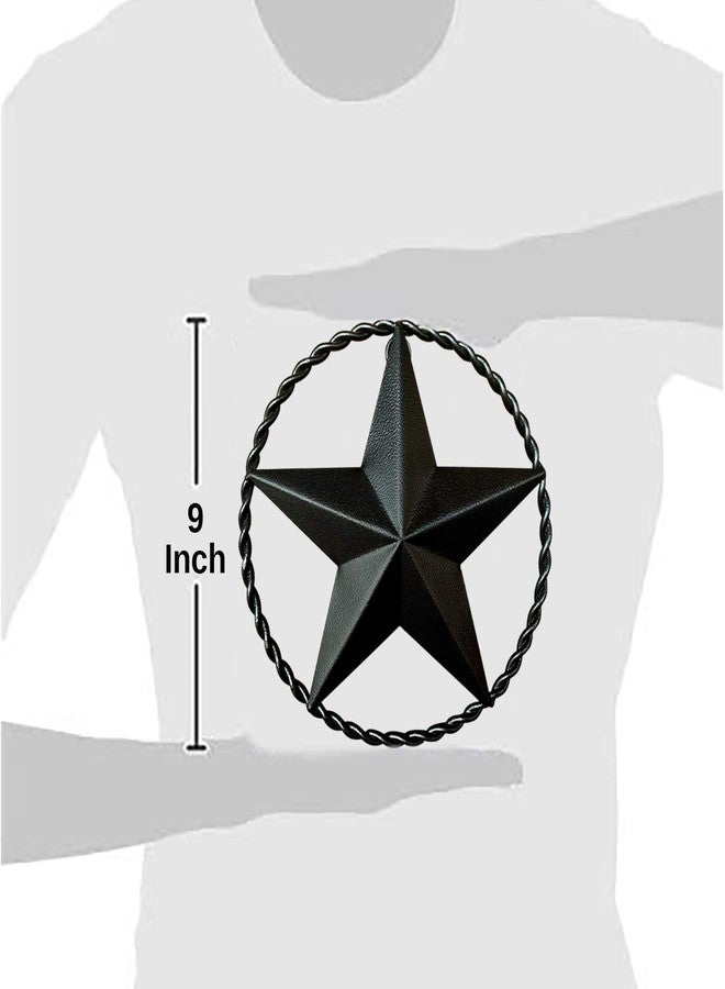 EcoRise Dark Bronze Metal Wall Star Barn Star, Rustic Western Wall Art, 9" Twisted Rope - Image 5