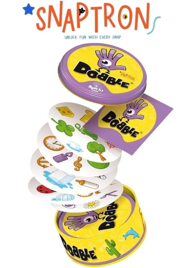 DOBBLE Fast-Paced Matching Card Game for Kids Fun Camping and Travel Game for Families 55 fun Cards Classic Spot-The-Match Game for Boys and Girls - Image 3