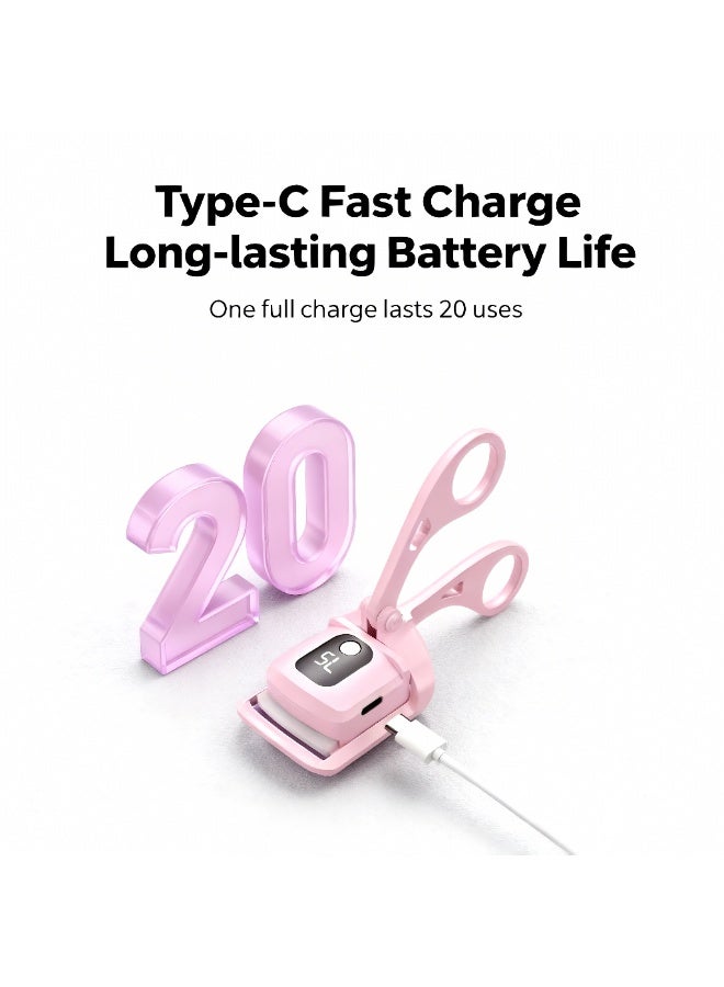 LuckSa Heated Eyelash Curlers Electric Eyelash Curler with LED Display, 3 Temperature Modes 24H Long Lasting Anti-Burn  Rechargeable Natural Curling for Women Makeup Tools Gifts - Image 3