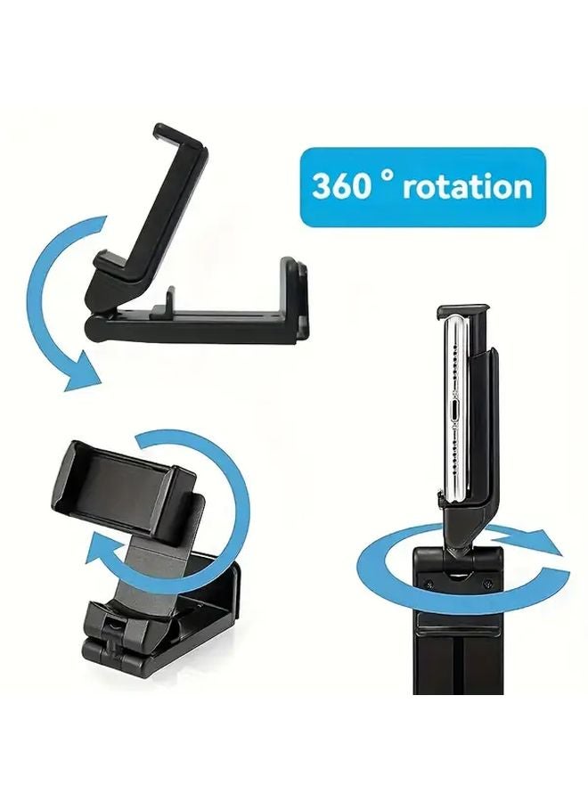 Black Foldable Adjustable Phone Stand For Car Dashboard Desktop Vehicle - Image 4