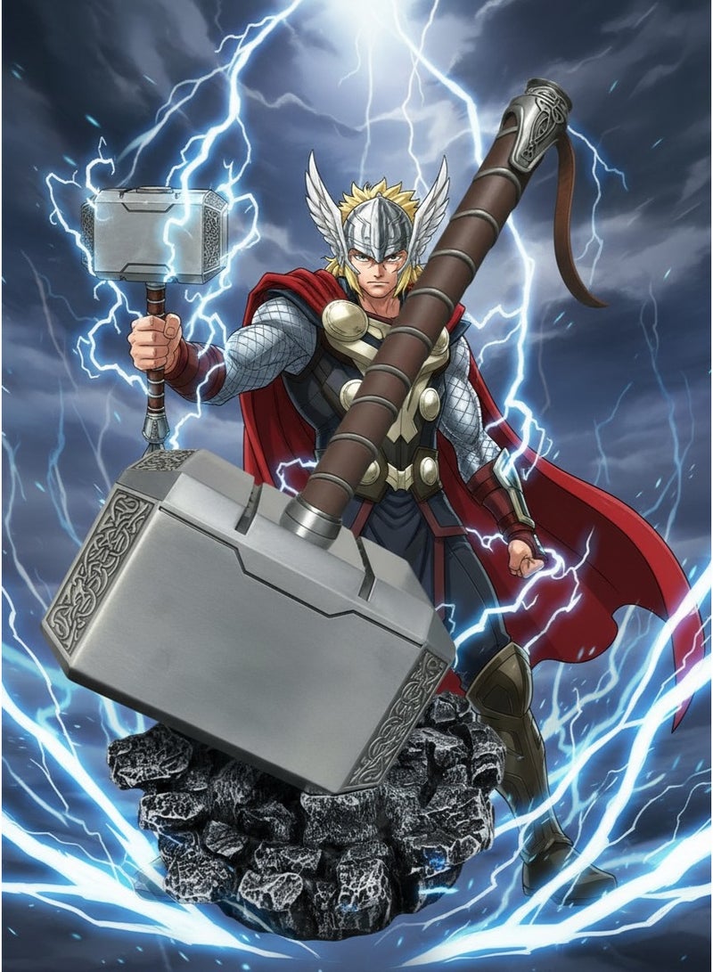 O8.design High-Quality Metal Thor's Hammer Mjolnir Replica (Approx. 4.5kg) | Premium Marvel MCU Collectible Prop for Cosplay & Aesthetic Display - Image 2