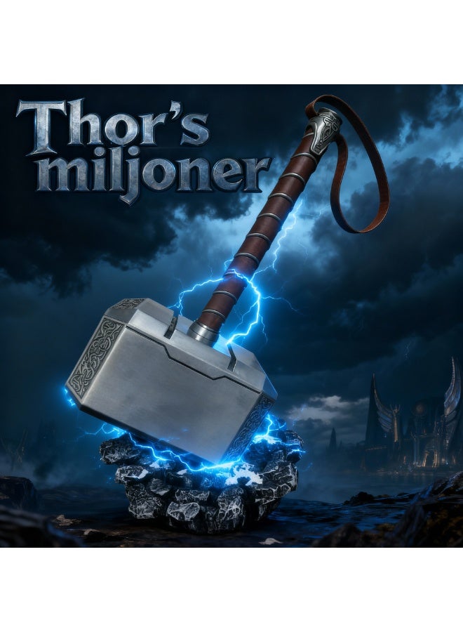 O8.design High-Quality Metal Thor's Hammer Mjolnir Replica (Approx. 4.5kg) | Premium Marvel MCU Collectible Prop for Cosplay & Aesthetic Display - Image 4