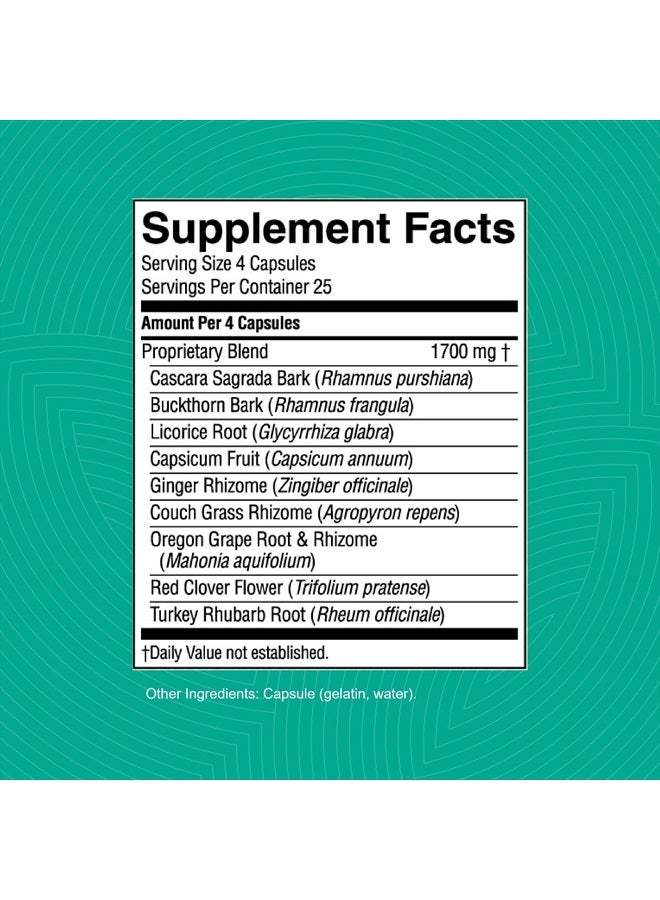 NATURE'S SUNSHINE منبه الأمعاء السفلية - يساعد في تخفيف الإمساك - تنظيف وديتوكس القولون بمكونات عشبية طبيعية - 25 حصة - 100 كبسولة - Image 3