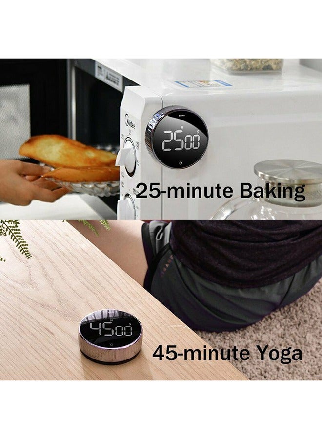 Baseus Magnetic Rotary Timer, LED Display Timer, Kitchen Timer, Kitchen Baking and Student Learning Self-discipline Time Management Stopwatch Countdown Timer for Kitchen Cooking, Teaching, Study - Image 3