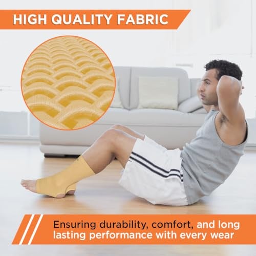 Vissco Anklet, Ankle Support for Injured Ankles, Arthritic Pain, Swelling, Stiff Joints, Pain Reliever for Strained or Sprained Ankles - XL (Beige) - Image 4