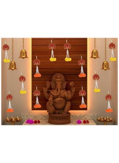 Generic JH Gallery Handmade Lotus Artificial Flower Wall and Door Hanging - Home Decor | Pooja Decor | Diwali Decor | Wedding and All Festival Decor | Decorative Pooja Room Temple Decoration (Pack of 12)  - Image 1