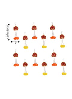 Generic JH Gallery Handmade Lotus Artificial Flower Wall and Door Hanging - Home Decor | Pooja Decor | Diwali Decor | Wedding and All Festival Decor | Decorative Pooja Room Temple Decoration (Pack of 12)  - Image 3