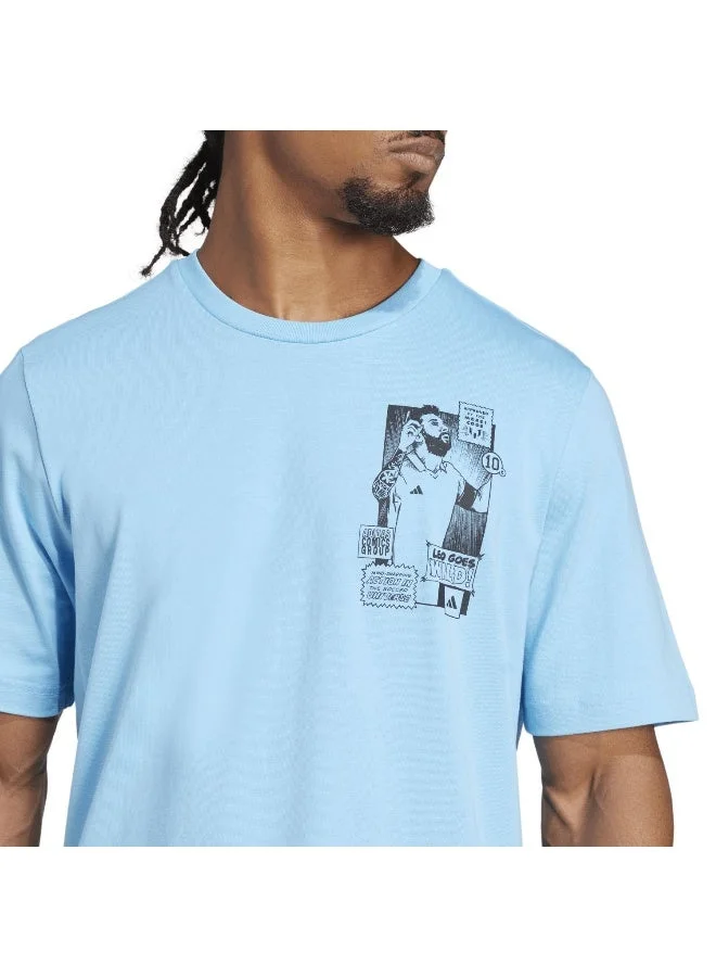 Adidas  messi icon men graphic t-shirt for Men | Best Price UAE