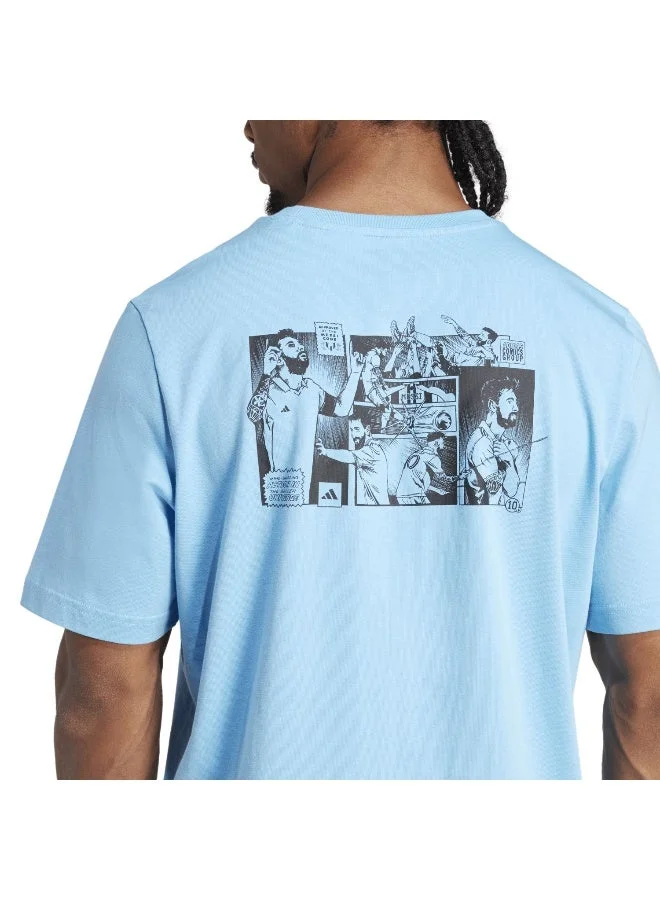 Adidas  messi icon men graphic t-shirt for Men | Best Price UAE