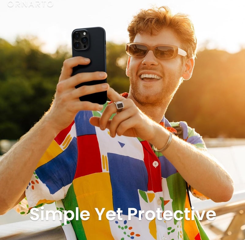 YoYoTech iPhone 14 Pro 6.1' 2022 Case,Liquid Silicone Cover Slim Fit Soft Back Silicone Cover Matte Military Grade Drop Tested,Soft,Shockproof Protective Fiber Lining,Full Protection Cover-Black - Image 3