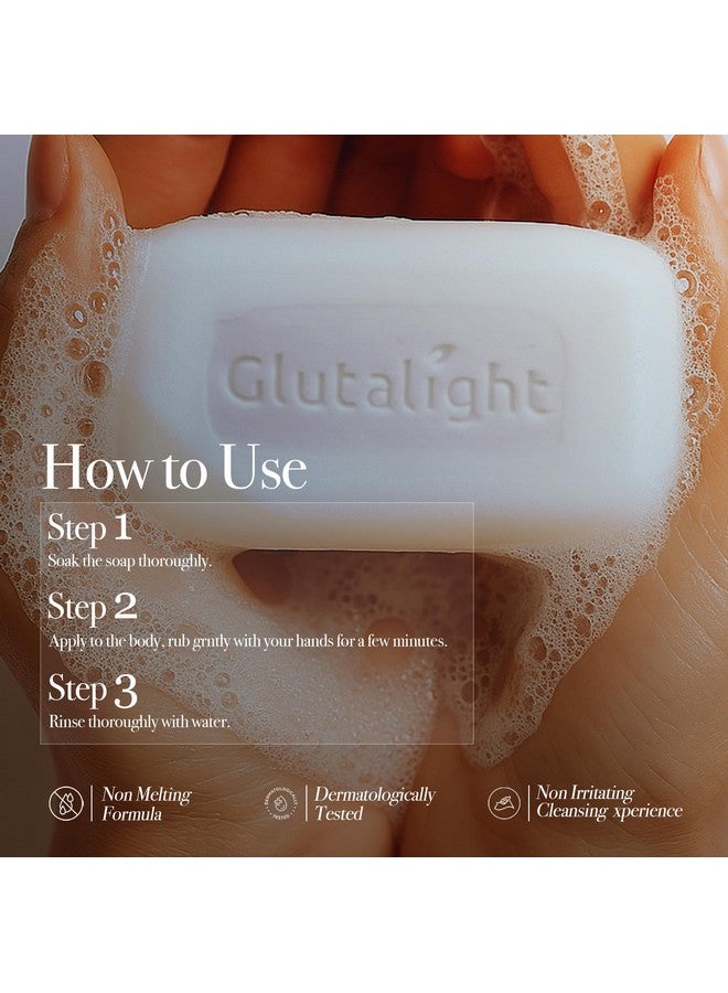 Glutalight صابون غلوتالايت | صابون الجلوتاثيون | صابون إزالة تان الجسم | صابون ديتان | صابون سابون | عروض مجموعة صابون الاستحمام | تسوق صابون الاستحمام | صابون الاستحمام | يساعد في التحكم في الزيت الزائد | لبشرة متألقة - عبوة من 9 - Image 5