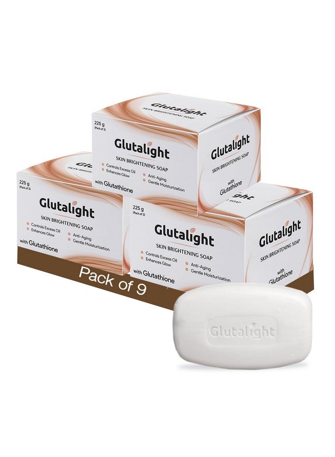 Glutalight صابون غلوتالايت | صابون الجلوتاثيون | صابون إزالة تان الجسم | صابون ديتان | صابون سابون | عروض مجموعة صابون الاستحمام | تسوق صابون الاستحمام | صابون الاستحمام | يساعد في التحكم في الزيت الزائد | لبشرة متألقة - عبوة من 9 - Image 1