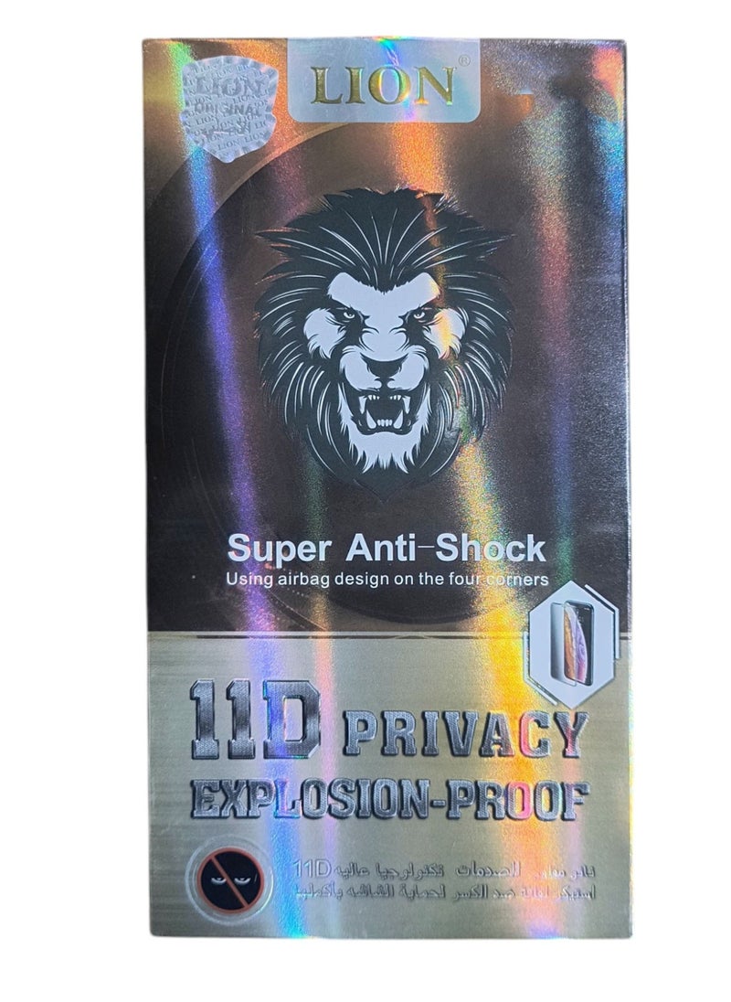 Lion - Screen Protector For Iphone 12/12 Pro 11D Scratch And Break Resistant Black - Image 1