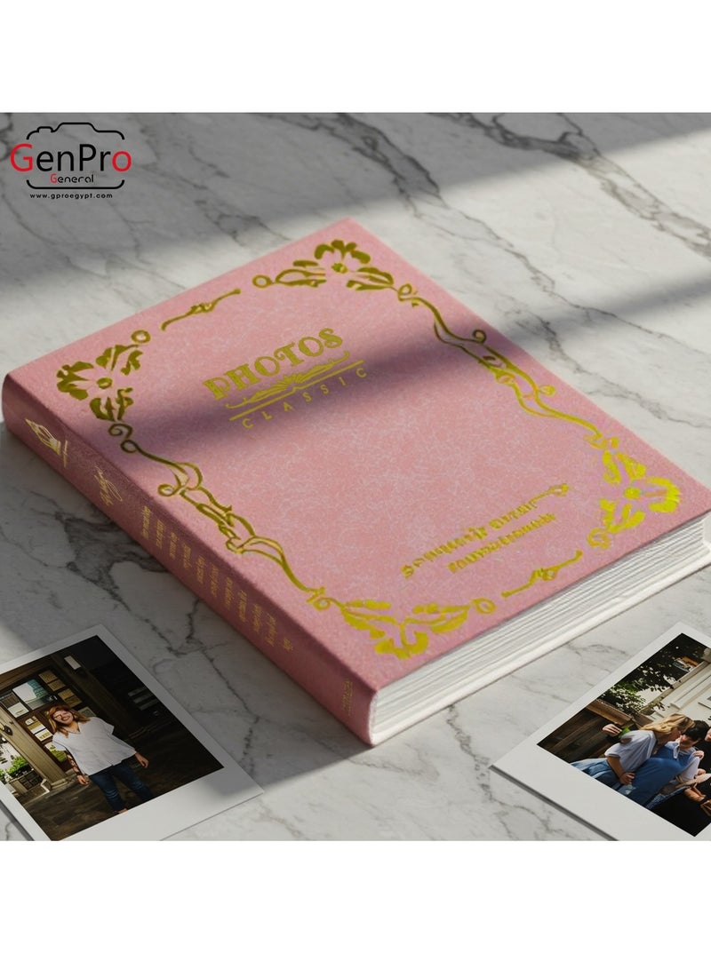 GenPro GenPro Premium Photo Album - Holds 100 Photos 10x15 cm with Elegant Gold Embossing (Rose)  - Image 2