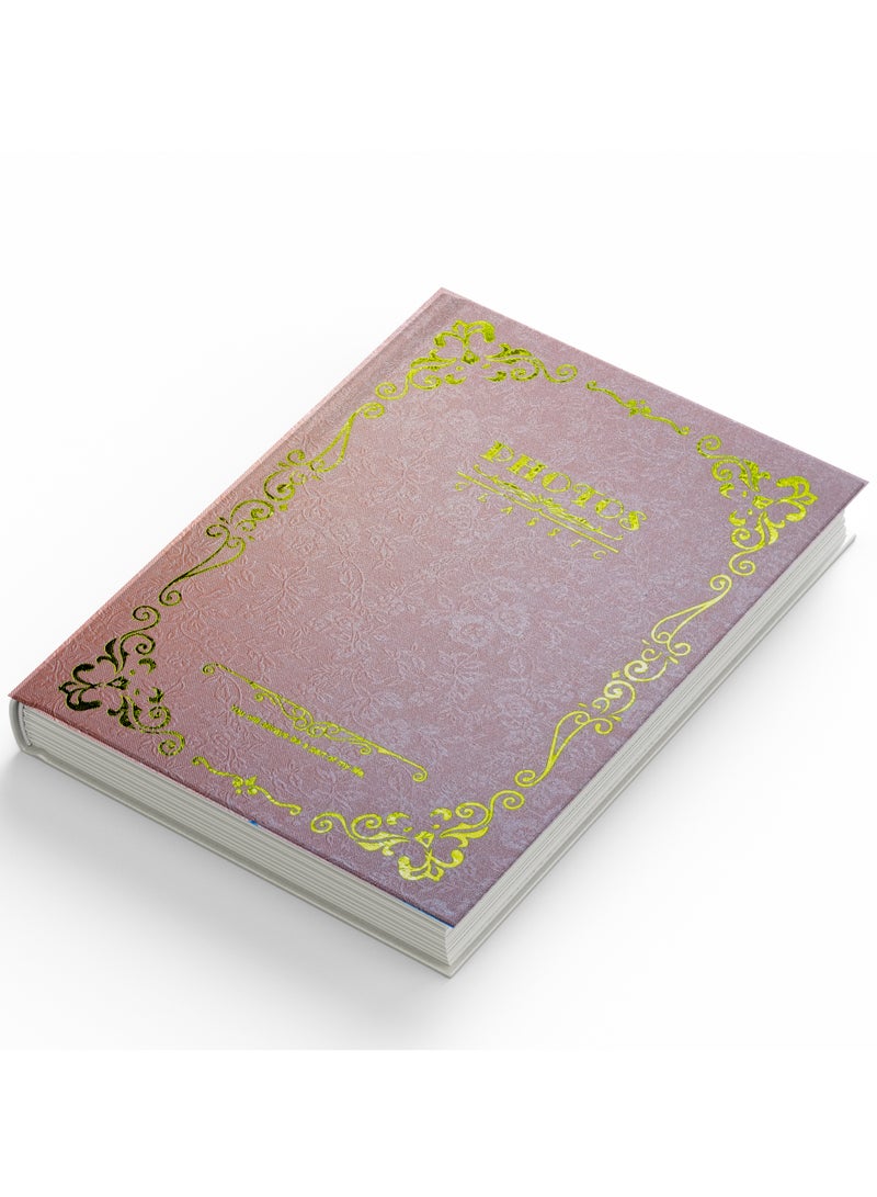 GenPro GenPro Premium Photo Album - Holds 100 Photos 10x15 cm with Elegant Gold Embossing (Rose)  - Image 1