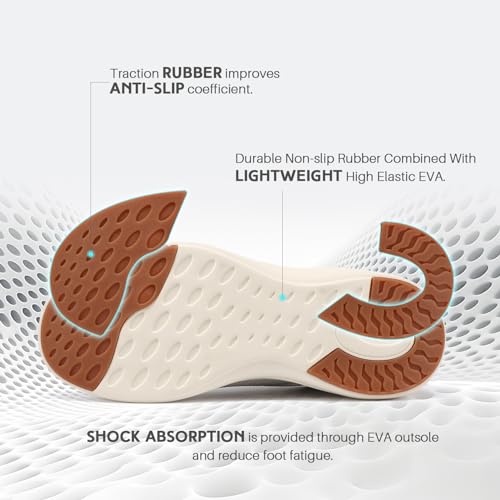 VILOCY Men's Wide Casual Dress Oxfords Business Shoes Fashion Sneakers Mesh Breathable Comfortable Walking Shoes Khaki,EU41 - Image 3