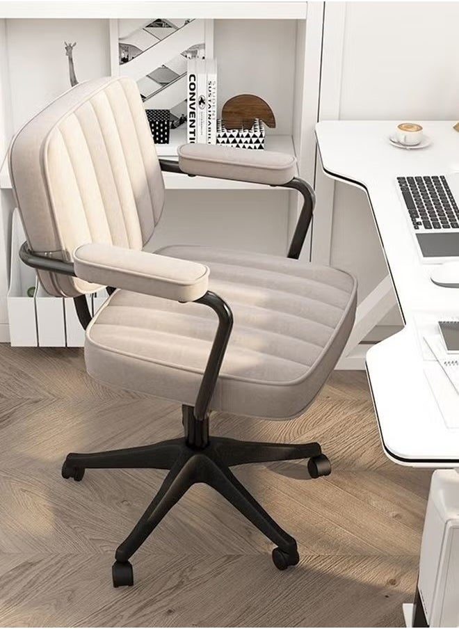 watheer - Innovative Comfortable Computer Office Chair with High Back Adjustable Swivel Fabric Office Chair with Armrests Light Grey - Image 1