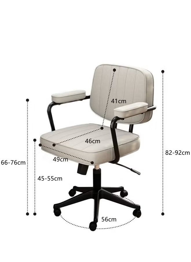 watheer - Innovative Comfortable Computer Office Chair with High Back Adjustable Swivel Fabric Office Chair with Armrests Light Grey - Image 1