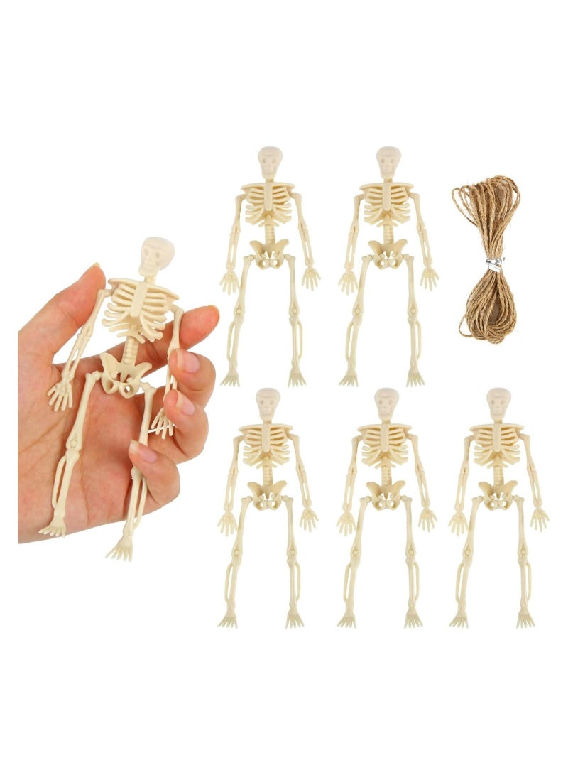 Skeletons for Halloween Decor,  Mini Skeleton Figurines Small Skeleton Halloween Decoration for Haunted House Accessories Party Favors  - Image 1