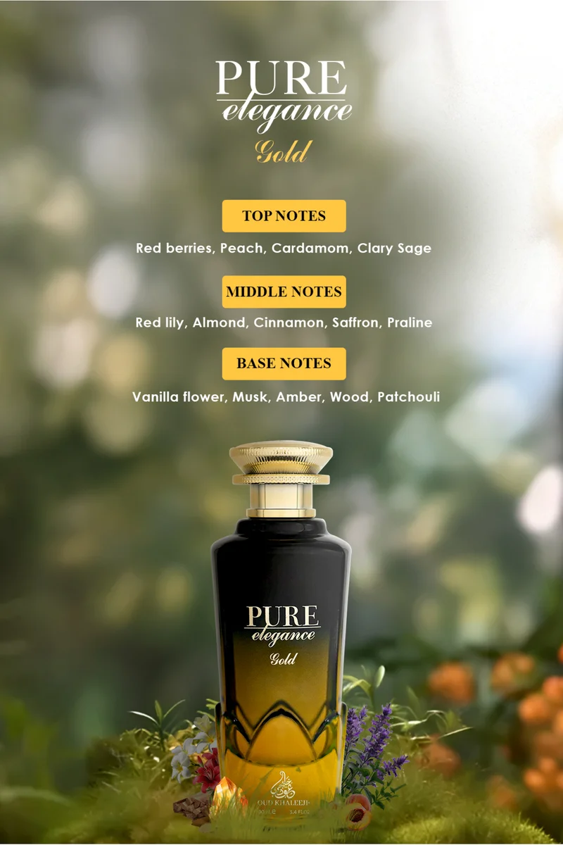 عود خليجي PURE ELEGANCE GOLD 100 ml Gold Standard of Luxury