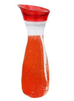 Life Smile LIFE SMILE Shatterproof Acrylic Water Bottle with Leakproof Lid - BPA-Free, Eco-Friendly Juice Pitcher - Ideal for Water, Iced Tea, Cold Brew, and Beverages (Red, 0.6 L)  - Image 1