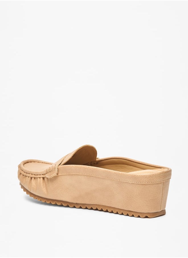 Le Confort - Women's Solid Slip-On Flatform Loafers - Image 1