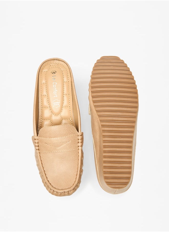 Le Confort - Women's Solid Slip-On Flatform Loafers - Image 1