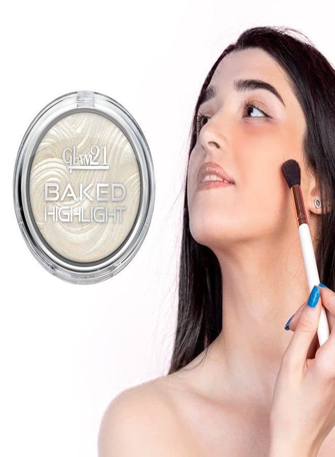جلام 21 هايلايتر مخبوز من Glam21 | أصباغ حريرية | لمسة نهائية معدنية | مظهر لامع يدوم طويلاً | قوام كريمي | سهل الدمج، يدوم طويلاً | مناسب لجميع أنواع البشرة | 8 جم - 01 - Image 5