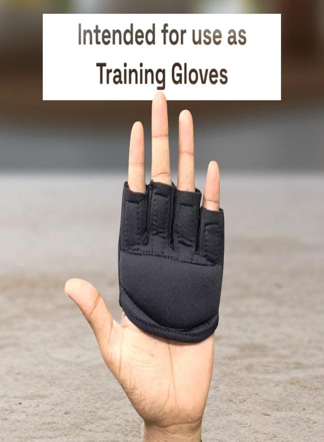 AASHRAY Mikado Cricket Fielding and Catching Gloves for Adults - Half Finger, Lightweight Training Gloves with Strategic Padding and Secure Grip - Image 3