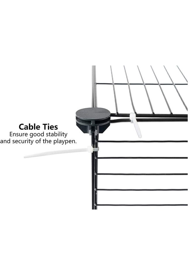 Small Animal Playpen Pet Playpen  Rabbit Cage Puppy Playpen Kitten Playpen | Indoor & Outdoor Portable Metal Wire Yard Fence - Image 2