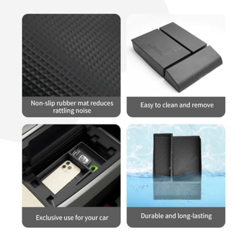 for 2024 CX-90 Center Console Organizer Tray Compatible with 2024 Mazda CX-90 Middle Console Organizer Armrest Tray Storage Box 2024 CX-90 Accessories Black - Image 5