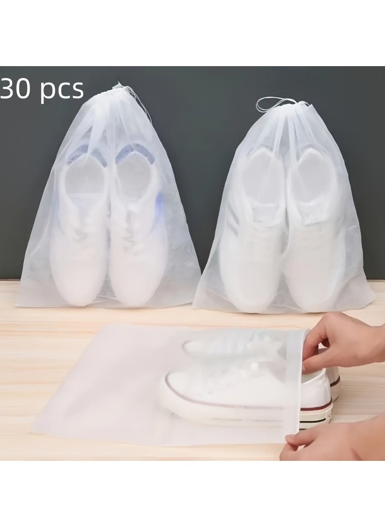 30pcs Portable Shoe Bags Travel Non-woven Storage Bags