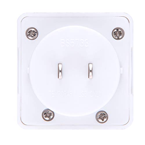Keple محول من المملكة المتحدة إلى الولايات المتحدة، مقبس إنجليزي 3 دبابيس إلى 13 أمبير 2 دبوس نوع G إلى نوع A B | محول سفر عالمي دولي للولايات المتحدة الأمريكية | للهواتف المحمولة والأجهزة اللوحية واللابتوب | 1 × أبيض - Image 4