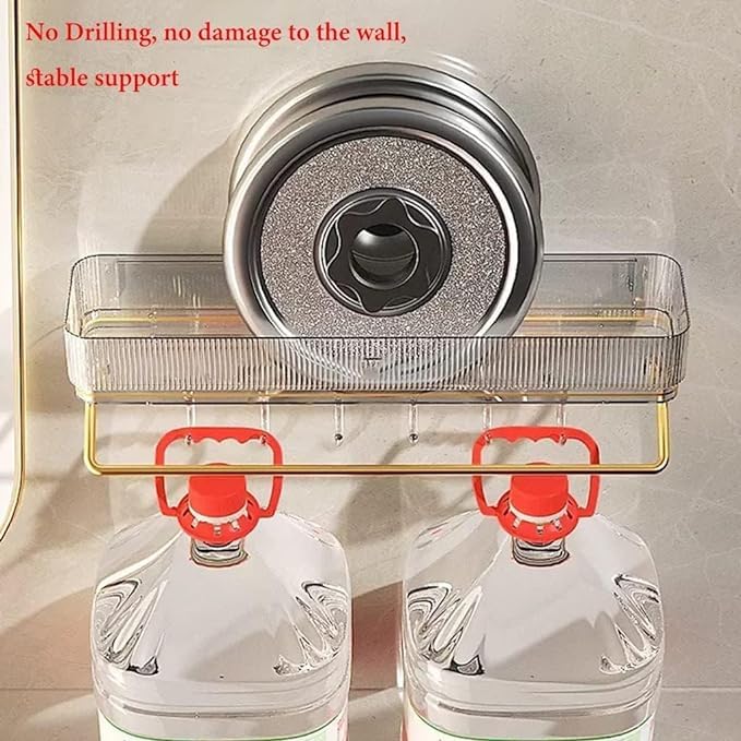 Clefairy Wall Mounted Shelf, Elegant Design Waterproof Aluminum Bathroom Shelf for Kitchen,Clear Type with Hook and Towel Bar(Green) - Image 4