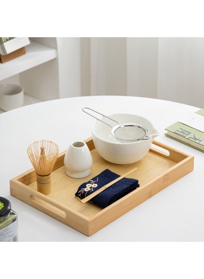 Japanese Matcha 6-piece Set,for Traditional Tea Ceremony-Coarse Ceramic Perfect Handmade Matcha Kit to Prepare Traditional Matcha Tea, 100% Natural Matcha Gift Kit (White) - Image 4