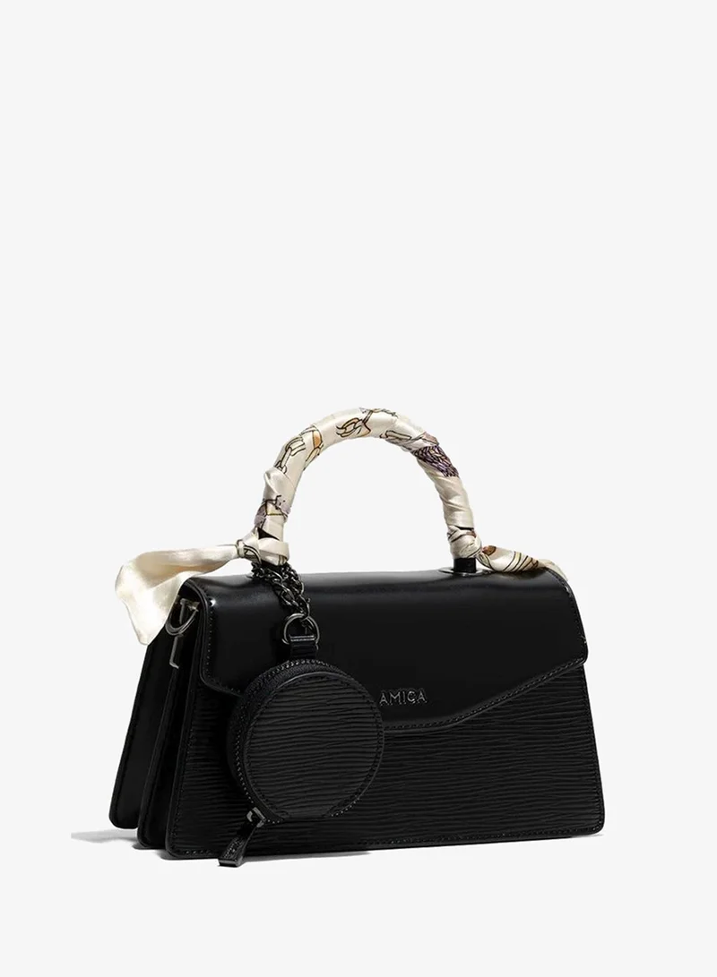 Amica AMICA Noemi Structured Mini Crossbody Bag - Black