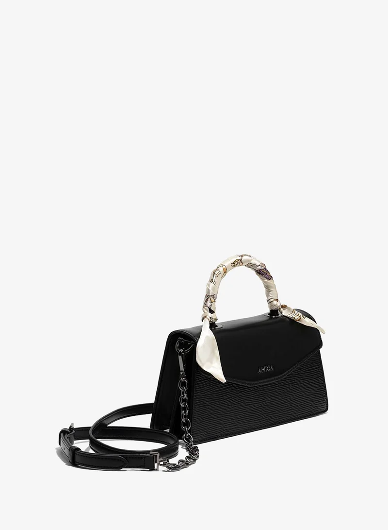 Amica black AMICA Noemi Structured Mini Crossbody Bag - Black for Women | Best Price UAE