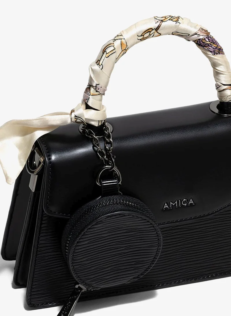 Amica black AMICA Noemi Structured Mini Crossbody Bag - Black for Women | Best Price UAE