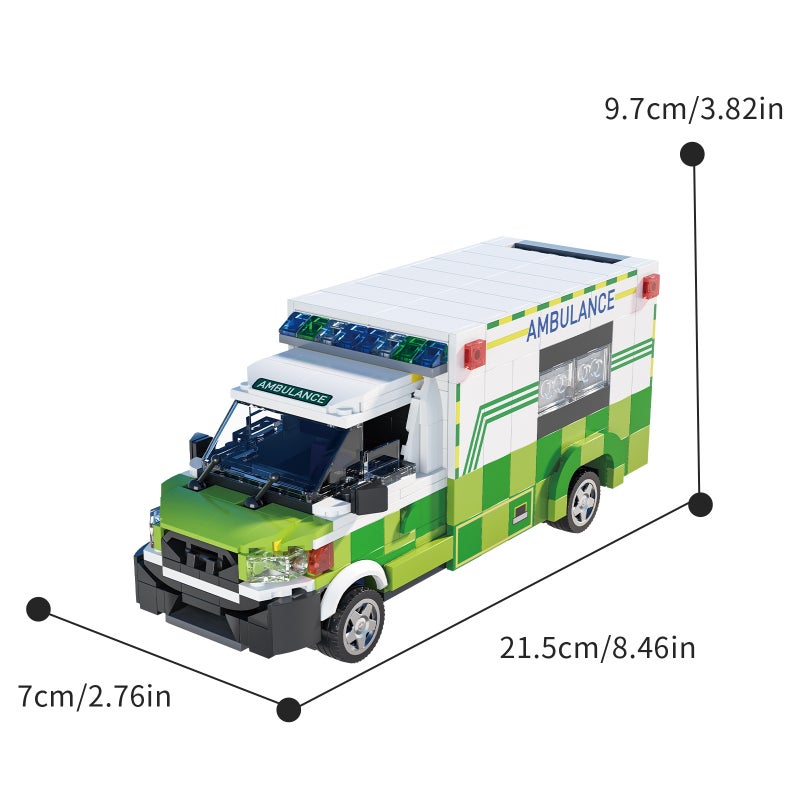 Cross-border engineering series trucks, city buses, and transport vehicles - building block toys for children's educational  development.
