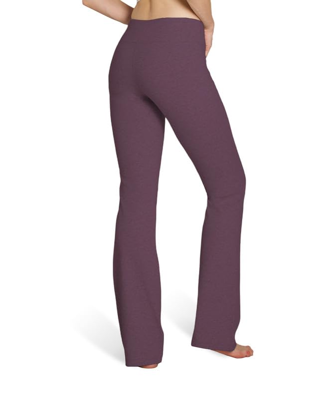 Houmous S-XXXL 29''31''33''35'' Inseam Women's Cotton Bootcut Pants Inner Pocket(Tall-35 Inseam-Purple, Small) - Image 2