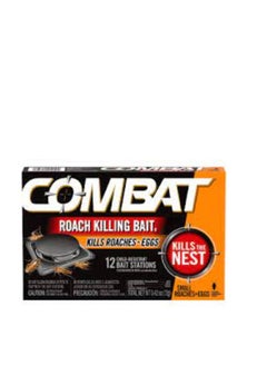 Combat Combat Roach Killing Bait Stations for Small Roaches, 12 Count 
