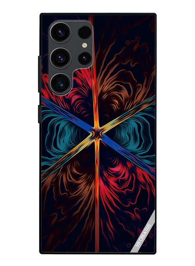 VR CREATIVE Protective Case Cover For Samsung Galaxy S23 Ultra 5G Flower Design Multicolour - Image 1