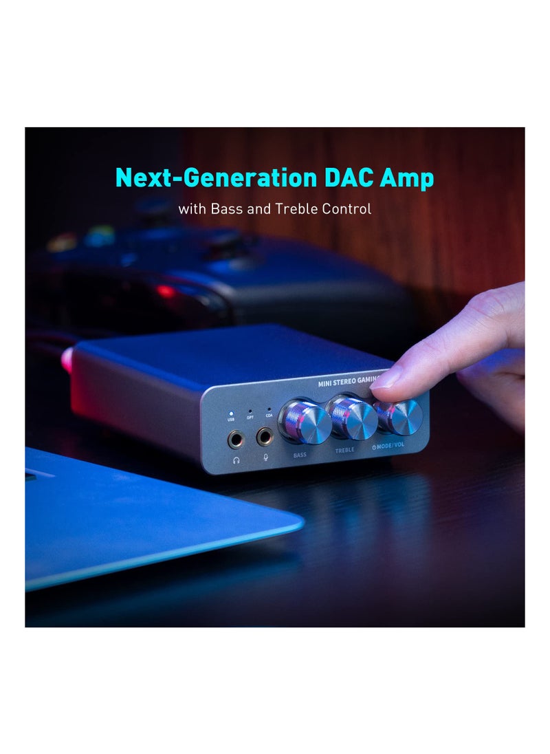 KASTWAVE - Gaming DAC Headphone Amplifier Mini Hi-Fi Stereo Digital-to-Analog Audio Converter USB Type C/Optical/Coaxial to RCA/3.5MM AUX for PS5/PC/MAC/Computer - Image 1
