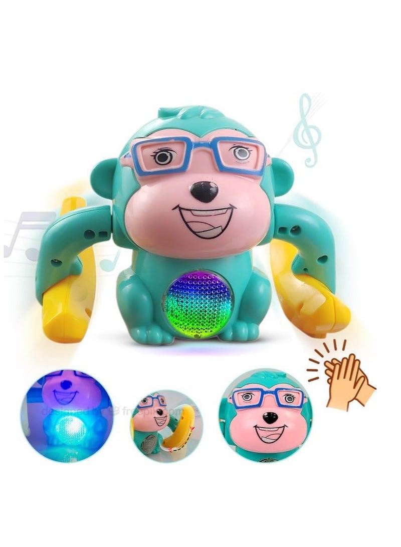 ألعاب موسيقية على شكل قرد راقص للأطفال تدور بزاوية 360 درجة من ان اتش ار مع تحكم صوتي ومؤثرات صوتية مستشعر 3 أشهر فما فوق متعددة الألوان لا يوجد حرف موضوع - Image 1